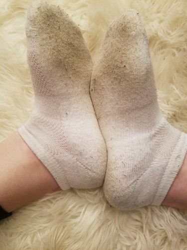 College girls USED pre owned white socks