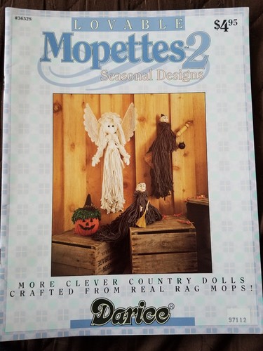 Lot of 4 Rag Mop Doll Pattern Books, Mopettes 1&2, Critters Musical, 27 Patterns