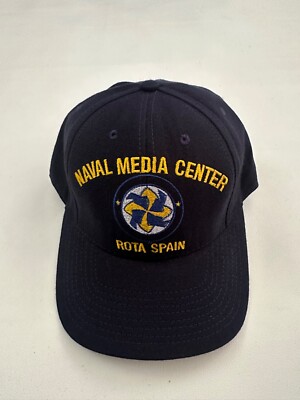 The Corps Naval Media Center Rota Spain Logo Blue Baseball Cap Hat One Size