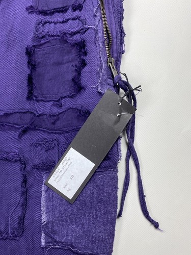 Pre-owned Haider Ackermann Ladies Patchwork Cropped Pants Trousers Size 38 / M In Purple