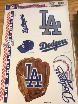 Wincraft MLB Los Angeles Dodgers 11'' x 17'' Sheet of Window Clings, NEW