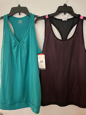 Danskin Now & Champion Ladies Exercise Tanks Large NWT Lot of 2