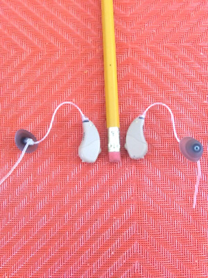 Pair programmable  DIGITAL MINI RIC HEARING AID  2 MICS ,4 programs USA