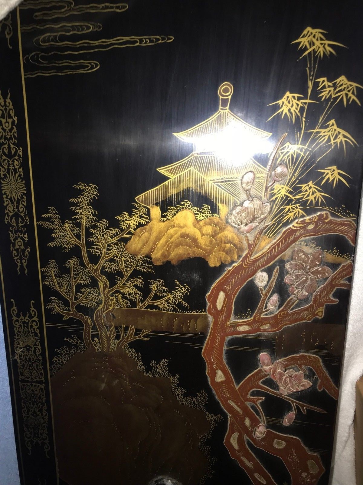 Chinese 6 Panel Coromandel Screen 1880 CORAL JADE MOP, CHRISTMAS IS COMING!!!!!