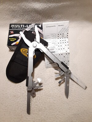 Gerber Blunt Nose Multi-Lock Multi-Plier Tool W Nylon Sheath Model 7500 USA