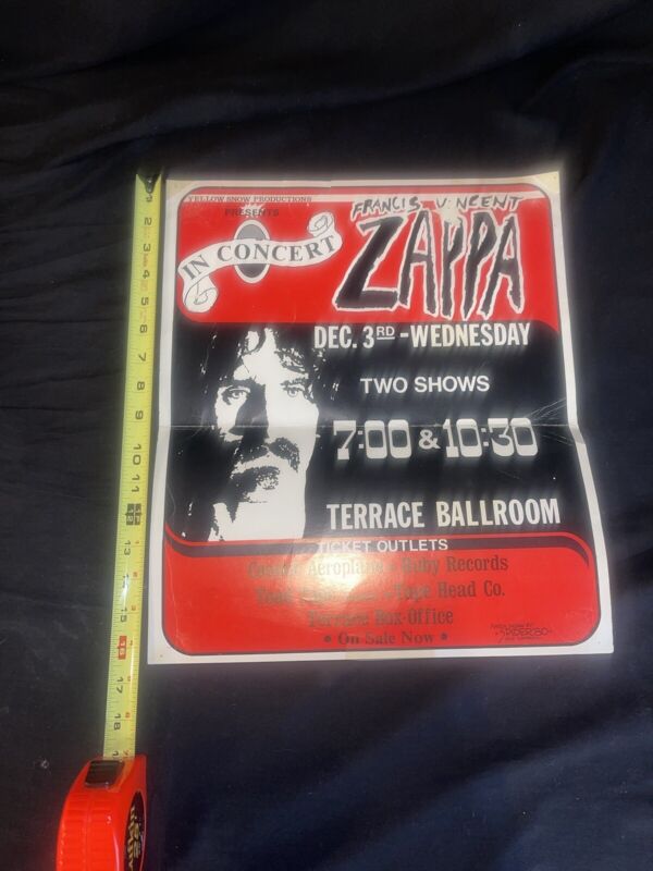 vintage frank zappa poster original Terrace Ballroom Salt Lake City Rare!!