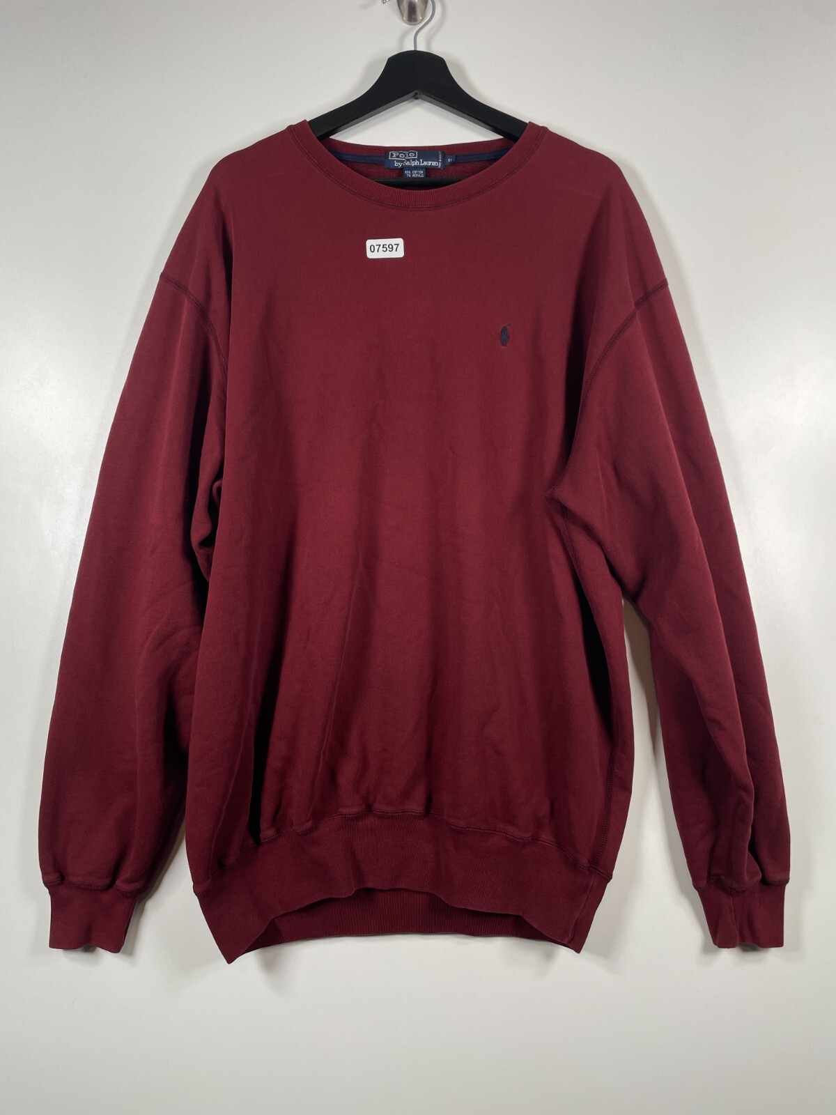 【送料&関税込】Polo Ralph Lauren Pony Sweashirt Vtg Polo Ralph Lauren Mens Pullover Pony Fleece Sweatshirt