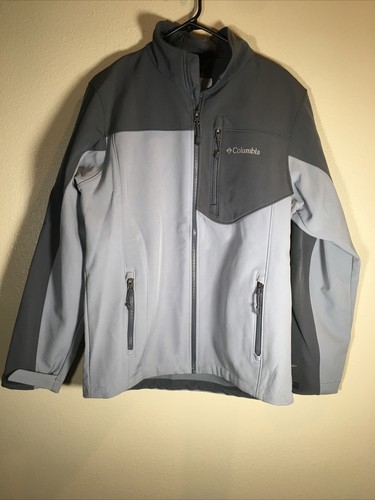 Men's Columbia Omni Wind Softshell Fleece Lined Gray & Black