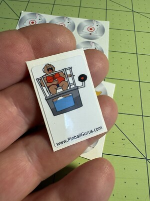 1985 Williams ''Comet'' Pinball Machine  Dunk Tank Dummy'' Drop Target Sticker