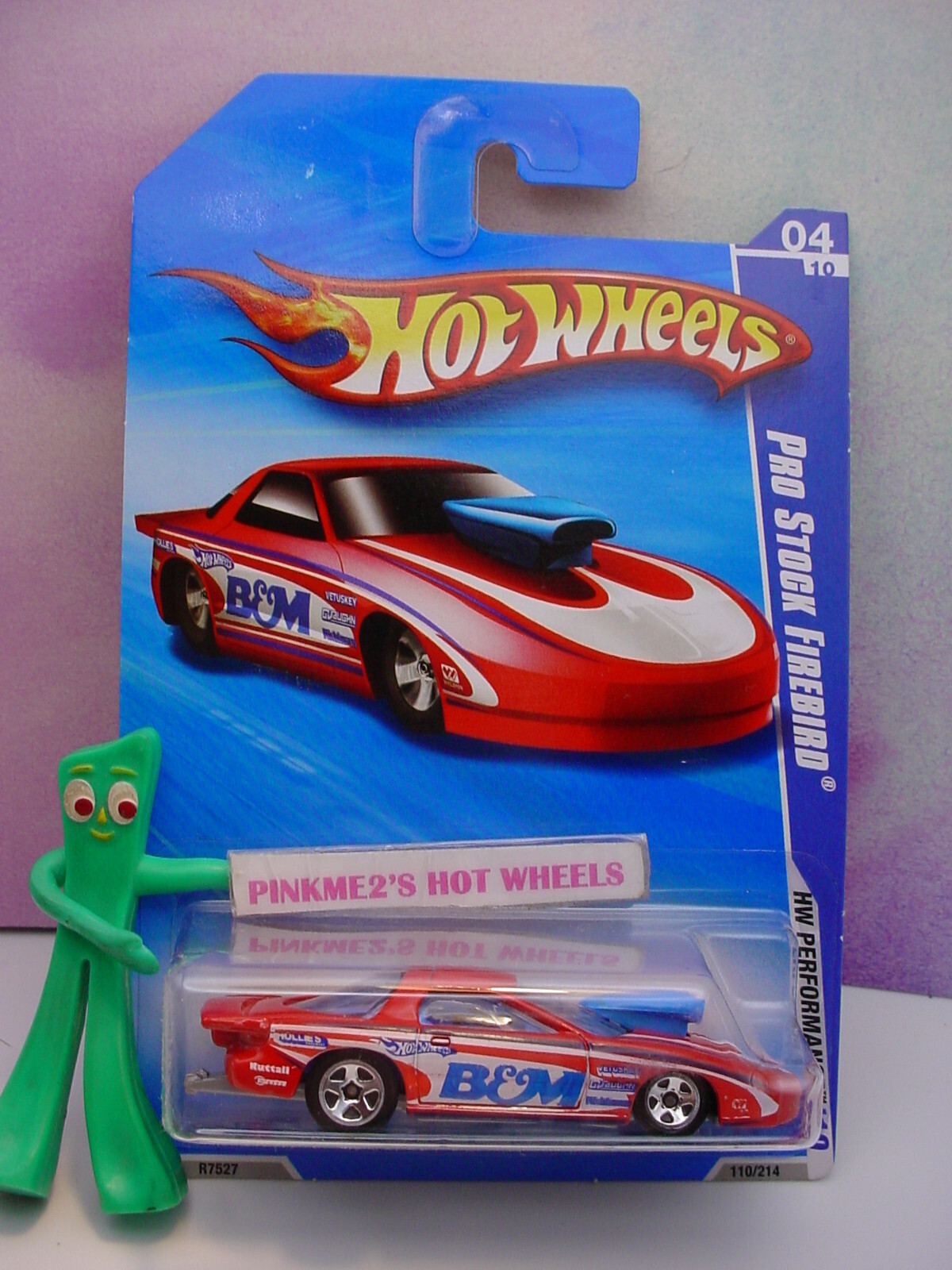 2010 i Hot Wheels PRO STOCK FIREBIRD #110/214☆red;blue G&M