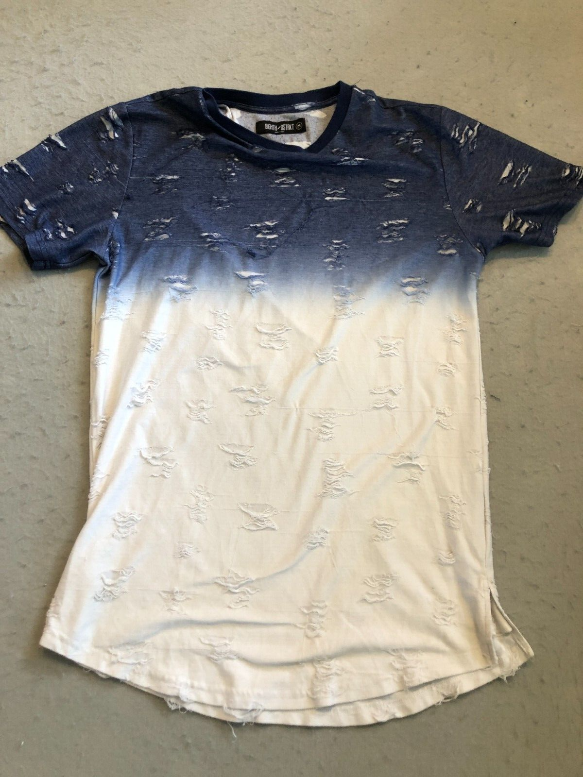 Eighth Dstrkt Shirt Men's Medium Distressed Torn Look Casual