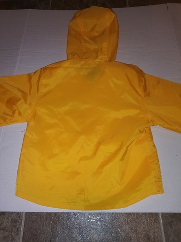 OSHKOSH B'GOSH Boys 3T Hooded Raincoat Zip Up Yellow Vintage EXCELLENT