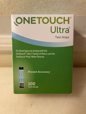 New Sealed AUTH. ONE TOUCH Ultra Blue 100  Test Strips Exp 10/2024 SALE