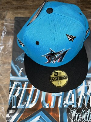 PAPER PLANES    MIAMI MARLINS FITTED HAT SOLD OUT ONLINE SIZE 7 5/8  