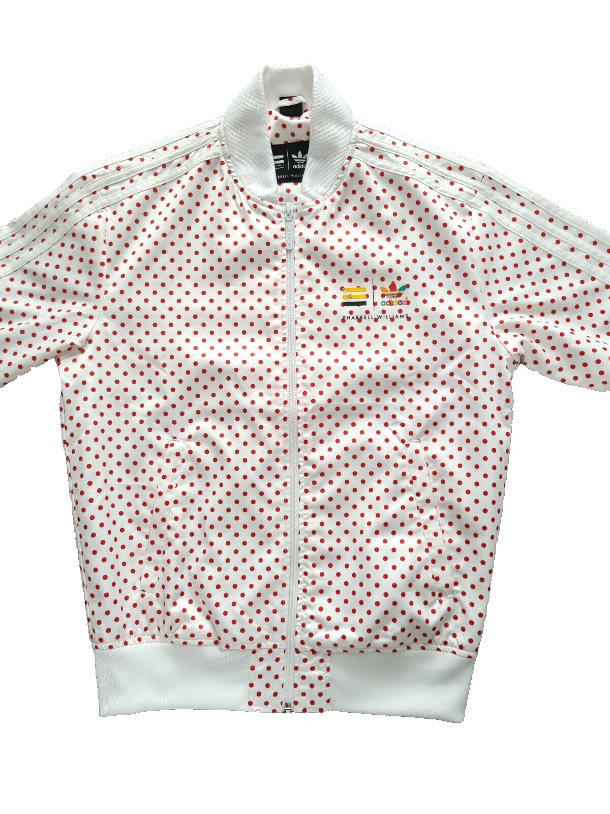 Adidas Originals Pharrell Williams Jacket Mens Small White Red