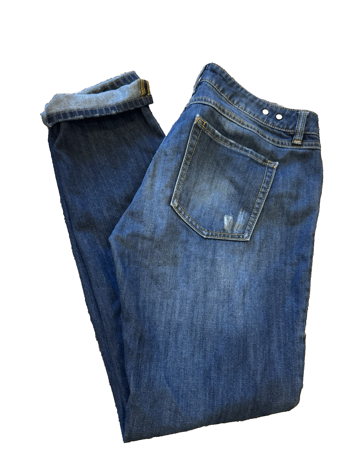 Cabi Slim Boyfriend Jean Denim 6 Distressed Medium Wash EUC
