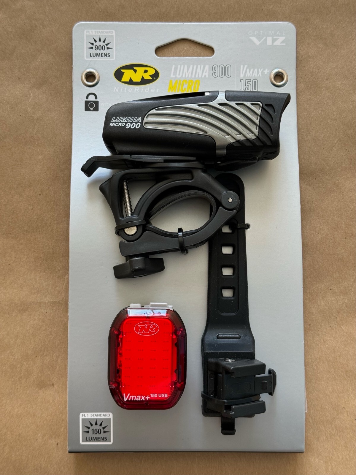 NEW NITERIDER LUMINA MICRO 900 VMAX+ 150 BIKE LIGHT COMBO MPN: 6866 FREE SHIPPIN