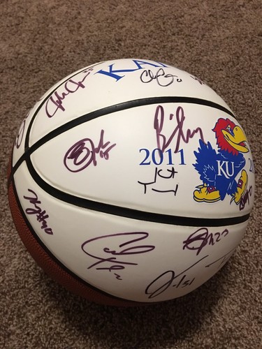 2011-12 Official Kansas Jayhawks Autographed Signed Basketball KU RARE! FINAL 4!