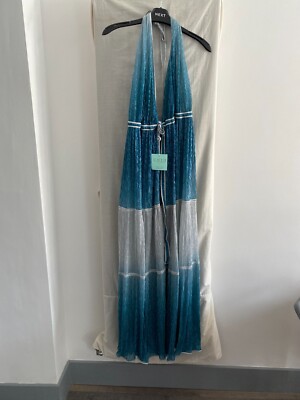 CHIO DI STEFANIA D Blue Halter Neck Dress Size L