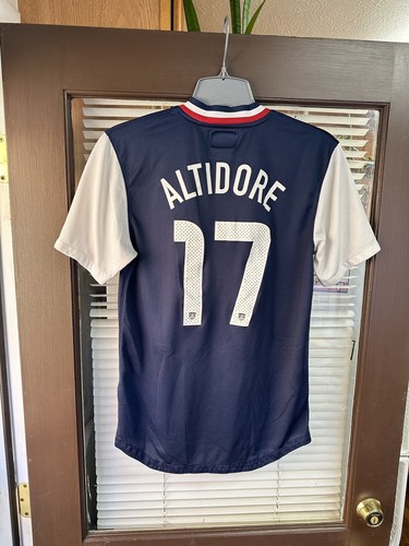 Authentic Nike USMNT #17 Jozy Altidore 2012/2013 Away Soccer