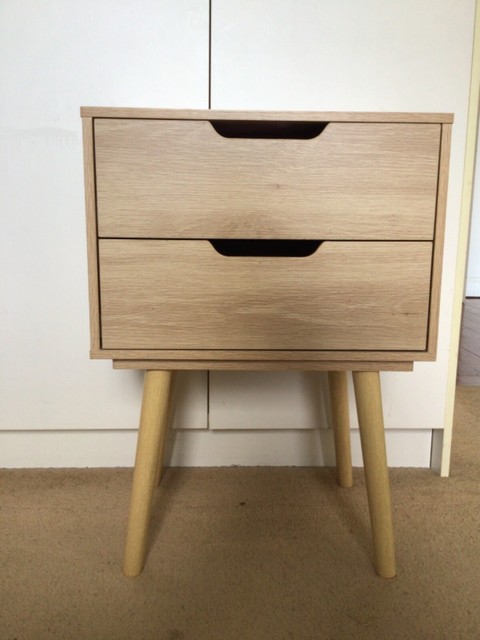 Kmart 2 drawer oak look bed table | Bedside Tables | Gumtree Australia