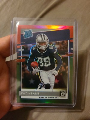 2020 CeeDee Lamb Donruss Optic RATED ROOKIE Preview SP RED GREEN PRIZM RC RARE