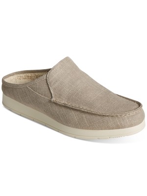 Женские шлепанцы SPERRY бежевого цвета с круглым носком и мокасинами Moc-sider на платформе без шнуровки длиной 8,5 м