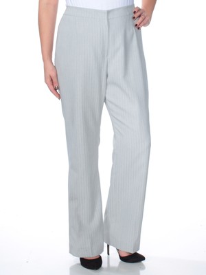 

LE SUIT Женские серые прямые брюки в тонкую полоску, Серый, A82418567101