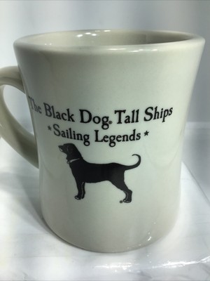 THE BLACK DOG COFFEE MUG. TALL SHIPS SAILING LEGENDS MUG. BLACK DOG Mug. B189