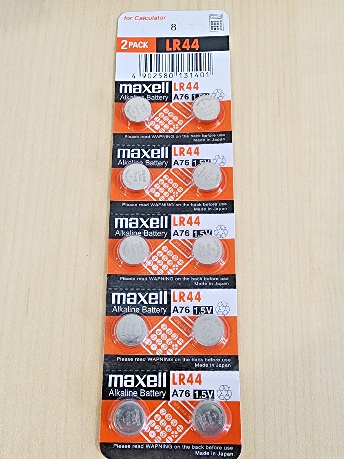10 x LR44 Maxell A76 L1154 AG13 357 New Alkaline Battery EXPIRE 2031 ten battery
