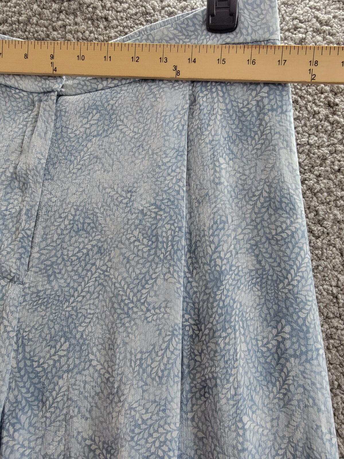 MICHAEL Michael Kors Petal Wide Leg Pants Women's L Chambray Zip Hook & Bar - Picture 5 of 16