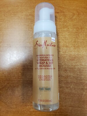 SheaMoisture Manuka Honey & Mafura Oil Wrap & Set Mousse 7.5 oz. E13D