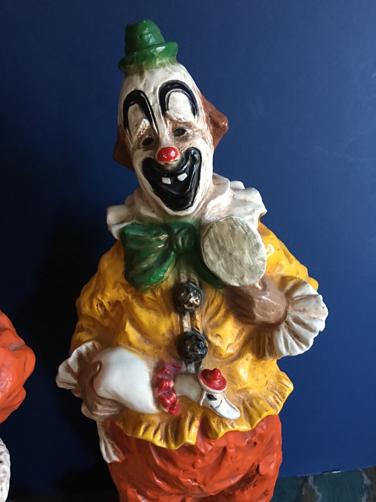 Vintage 1966 PAIR Universal Statuary Clowns Kendrick