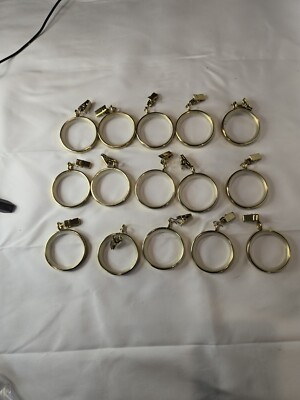 Cambria  Designer Series - Premium Easy Glide 15 Count Curtain Rings - Gold