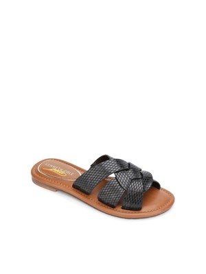 

KENNETH COLE Женские черные сандалии без шнуровки с круглым носком и змеиным узором Mello, размер 6,5 м, Черный, KLS0074EE