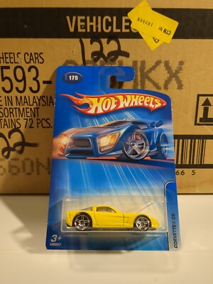2005 HOT WHEELS #175 CORVETTE C6 Yellow   Htf