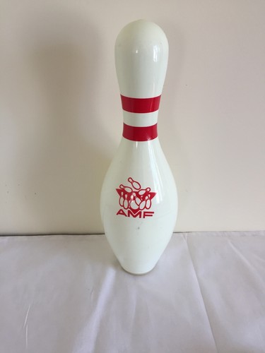 AUTHENTIC AMF FULL SIZE RED STRIPES BOWLING PIN 15'' - Happy Birthday