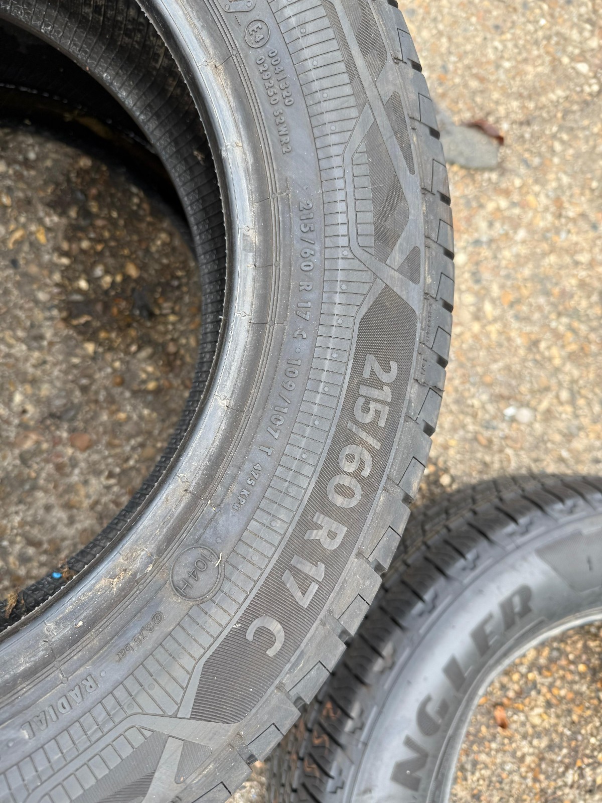 New 215 60 17C Continental, Van Contact Eco, 109/107T, x1 Tyre (F1_tyres) YD181