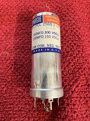 PCL-2560.3 SPRAGUE CAPACITOR PRINT-LOK@LYTIC 150-100MFD 300-150VDC NOS