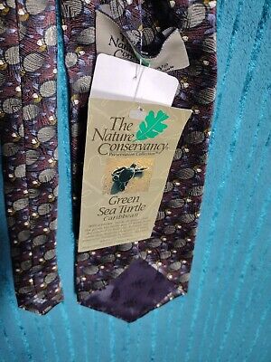 Green Sea Turtle Nature Conservancy Men's Silk NECK TIE Necktie new with tags