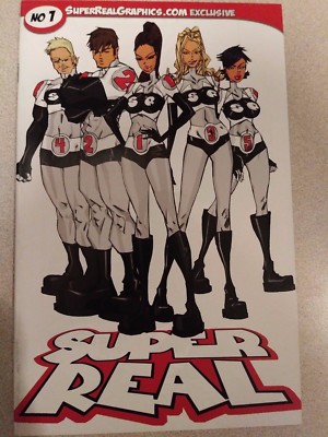 SUPER REAL issue 1 C unread NM 1st print 2005 1 in 10 exclusive variant cover