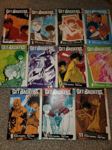 GET BACKERS Manga 1-11 Tokyo Pop Anime Yuya Aoki (Spine Marking: Last Name)