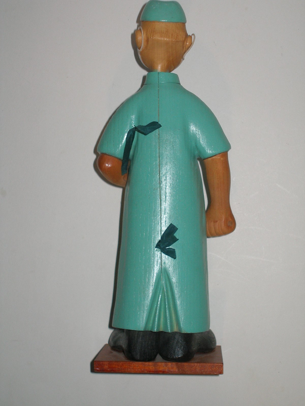 Vintage Wood Romer Carved Folk Art Doctor Heart Surgeon Medical Figure