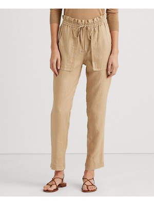 

Женские бежевые брюки прямого кроя с высокой талией LAUREN RALPH LAUREN, Бежевый, 200862094002
