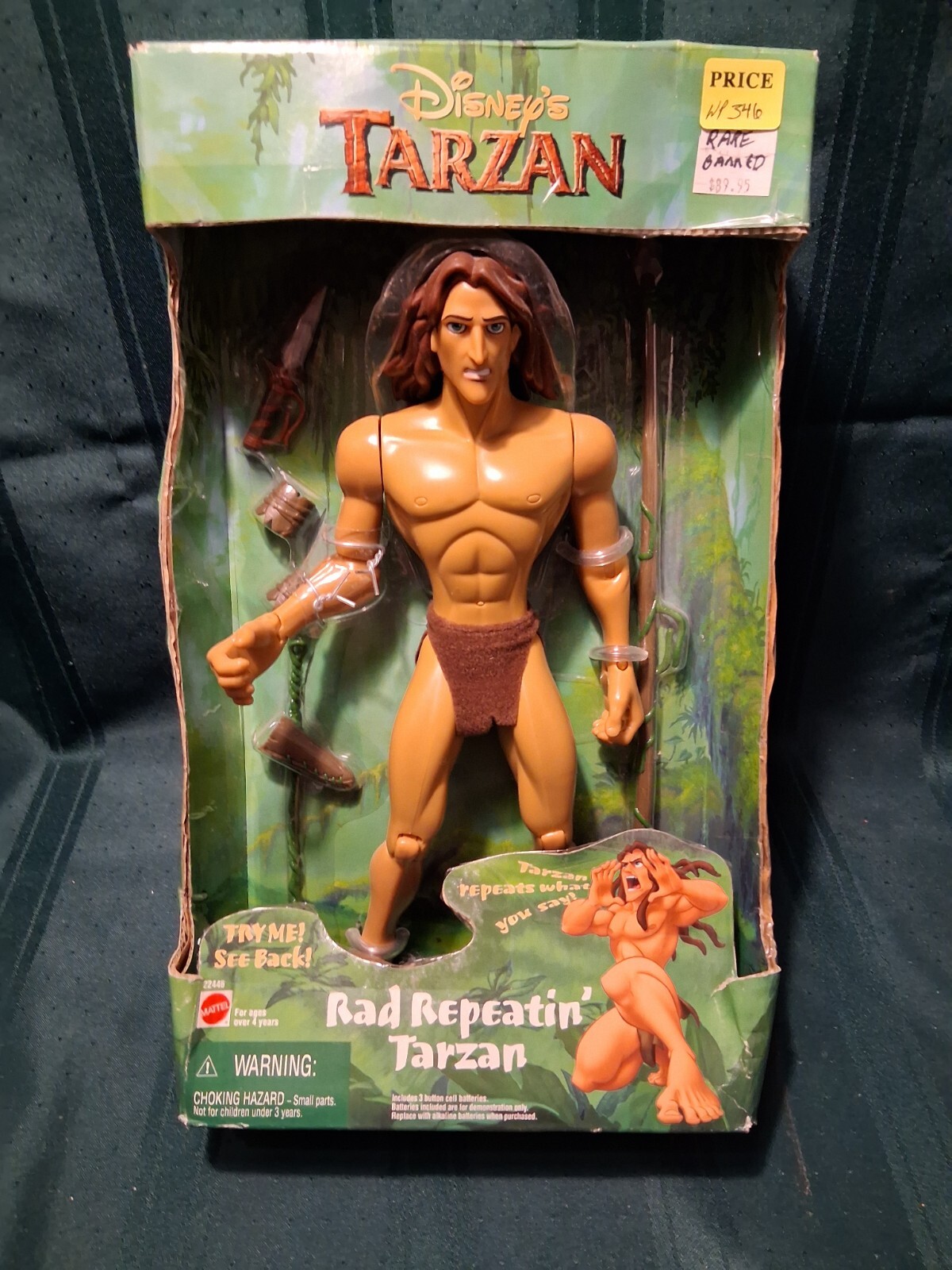 1999 Mattel Disney Rad Repeatin' Tarzan Action Figure Rare