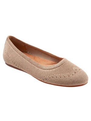 

SOFT WALK Женские золотые вязаные балетки Santorini с круглым носком, Золотой, S1961-710