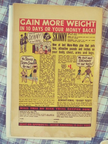 Weird Chills #1 Key Publications 1954  Detached Cover 2.0 pre code horror Rare