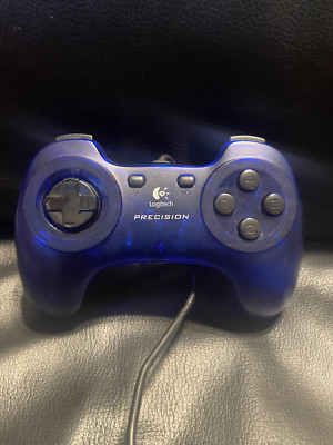 Logitech Precision Controller G-UG15 Wired Universal USB PC Gamepad Clear Blue