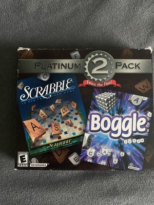 2 pack Scrabble, Boggle Hasbro Interactive WORD GAMES PC Game WINDOWS 95 3.1 Mac