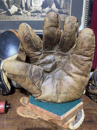Vintage A.J. Reach Sewn 1” Web Baseball Glove